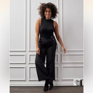 Torrid 10 Short Wide Leg Studio Refined Crepe High-Rise Sailor Pant